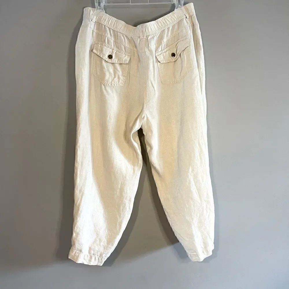 JM Collection Linen Capris | SZ 12 - Picture 2 of 11